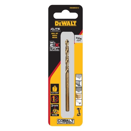 Dewalt Drill Bits, 90 mm L, Stainless Steel DWAMDCE12