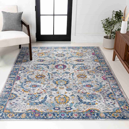 Jonathan Y Izil Modern Persian Light Gray/Blue 5 ft. x 8 ft. Area Rug MDP210A-5