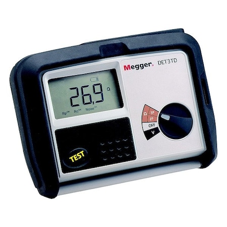 Megger EarthGroundResistanceTester, LCD, 2kiloohm DET3TD