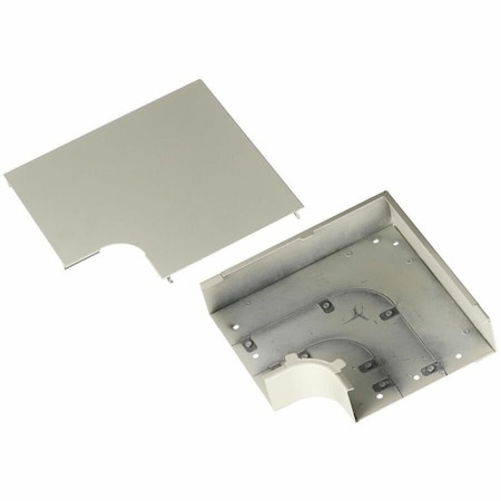 Hubbell Wiring Device-Kellems Flat Elbow Raceway, HBL6750 Series, 9.23 in W, 2.14 in H, 6-3/4 in L, Ivory HBL6711IV