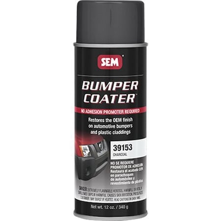 Sem Bumper Coater Trim Paint, 16 oz Aerosol Can, Charcoal 39153