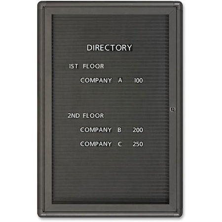 Quartet Magnetic Enclosed Letter Directory 36"x24", Black 2963LM