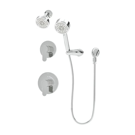 Symmons Identity HydroMersion Double Handle Shower Diverter Trim Kit with Hand Spray (Valve Not Included) 679515TRM