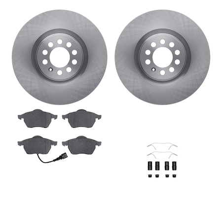 Dynamic Friction Co DFC Brake Rotor with 5000 Brake Pads and Hardware Kit 6512-74283
