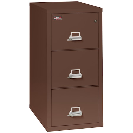 Fireking 3 Drawer, 2 Hr Fire & Impact Rated, Vertical, 32" depth Legal Brown 3-2144-2BR