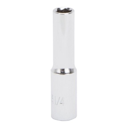 Vulcan Drive Socket, 1/4 in Socket, 1/4 in Drive, 6-Point, Chrome Vanadium Steel, Chrome, MT6485908 MT6485908