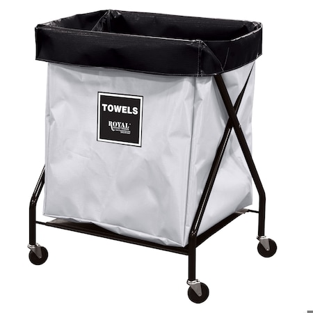 Royal Basket Trucks X-Frame Hamper, 150 lb Capac., 26" L G08-WWX-XTA-3ONN