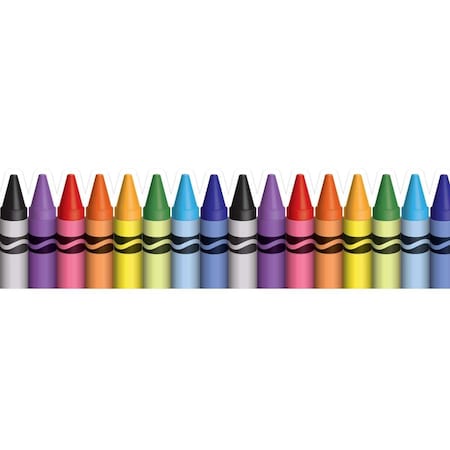 Eureka 2.75 x 37 in. Crayola Crayons Extra Wide Trim, 6PK EU-846335-6