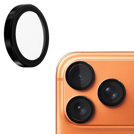 Gadget Guard Glass Camera Lens Protector For Apple Iphone 17 Pro, 17 Pro Max, 16 Pro, 16 Pro Max - Black GGACXXC208AP21A