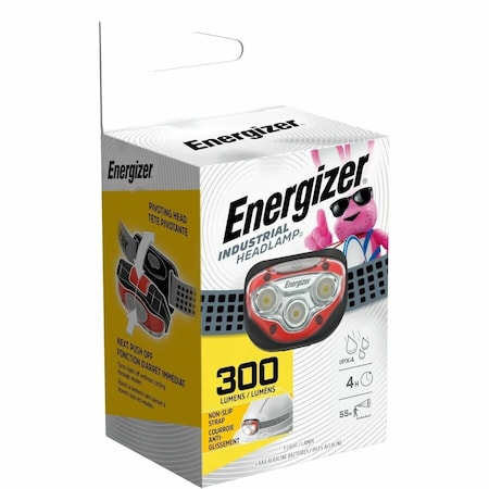 Energizer Headlamp, LED, 4 Modes, 300 Lumens, Red HDBIN32EB