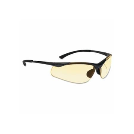 Bolle Safety CONTOUR Safety Glasses, Yellow Polycarbonate Lens, Anti-Fog/Anti-Scratch, Gray/Black, 10PK 286-40046