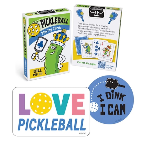 Trend Pickleball Collection Playing Cards & Stickers Set T90672