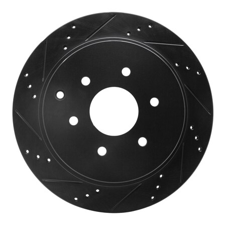 Dynamic Friction Co DFC Brake Rotor - Drilled and Slotted - Black 633-68017L
