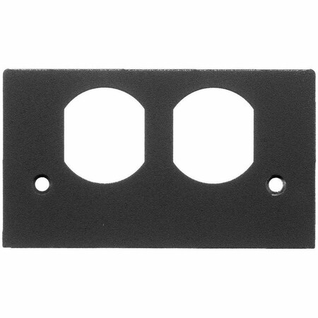 Hubbell Wiring Device-Kellems Duplex Receptacle Opening, Aluminum, Black SS2309DBKA
