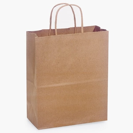 Nashville Wraps 100% Recycled Kraft Paper Bags, Cub 8x4.75x10.25in, 25PK RKMC