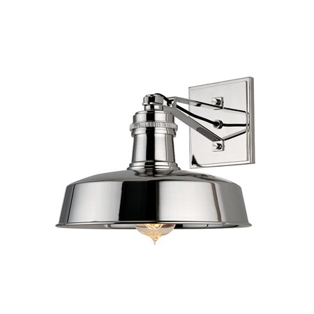 Hudson Valley Lighting Hudson Falls 1 Light Wall Sconce 10 In. Polished Nickel 8601-PN