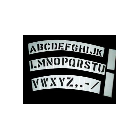 Marsh Letter Stencil Set, 32 Pieces, 3 in, Number, Mylar Plastic, White CCSMYL3