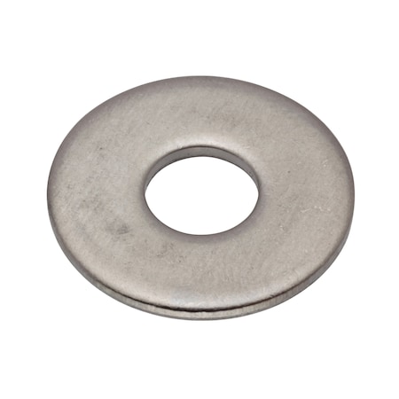 Zoro Select Flat Washer, For Screw Size #10 , Stainless Steel Plain Finish, 25 PK WASB#10R316