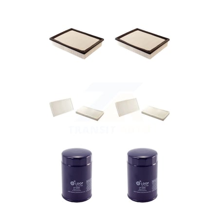 Pur 2x Air + 2x Cabin + 2x Engine Oil Filter 6 Total Kit For Chevrolet Silverado 1500 GMC KFM-100893