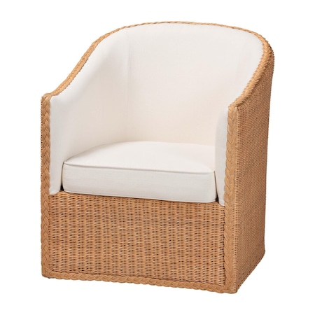 Bali & Pari Tessa Bohemian Light Honey Rattan Arm Chair 252-13696-ZORO