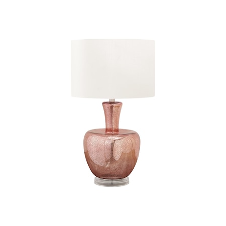 Monarch Specialties Lighting, 26"h, Table Lamp, Dusty Rose Glass, Ivory / Cream Shade, Contemporary, Modern I 9899