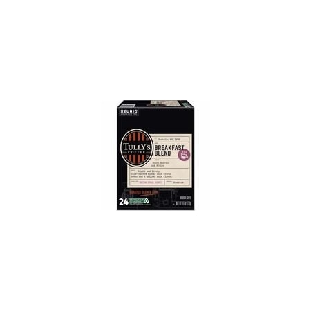 Tullys Coffee Tully's Coffee Pod Breakfast Blend Keurig Single-Serve K-Cup Pods, Light Roast Coffee, 24, 24PK 5000330027