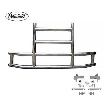 Mytee Products Model Deer Grille Guard Compatible for Peterbilt (2006 - 2021) w/ Brackets DG-M-PB-21