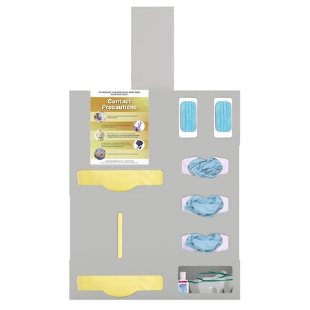 Origin Dispensing Solutions Protective Wear Organizer- Double Gown-Hanger&Sign Bundle-ABS-Beige PS25K02BG