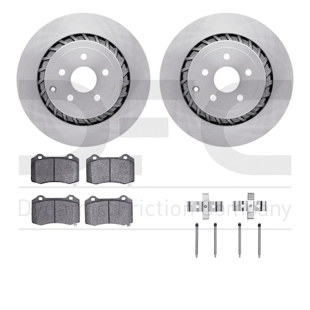 Dynamic Friction Co DFC Brake Rotor- Heavy Duty Brake Pad includes Hardware 6412-47025