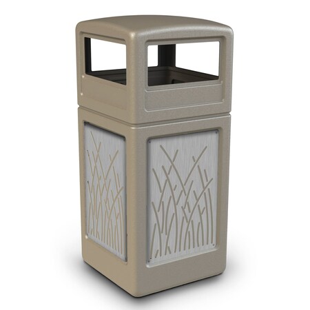 Commercial Zone Products 42-gallon w/ REED Panels, Dome-Lid, Beige 7329163K
