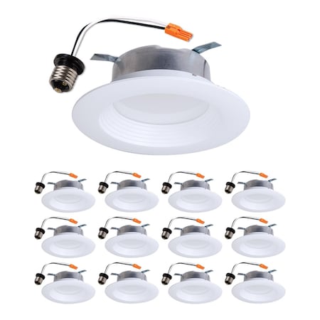 Halo Bright White 4 in. W LED Recessed Downlight 8 W LTE46930-12PK
