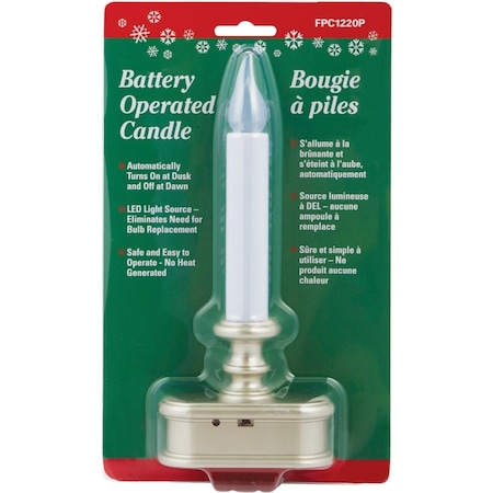 Xodus Economy 3.5'' W. x 8.5'' H. x 2'' D. Pewter LED Battery Operated Candle FPC1221P