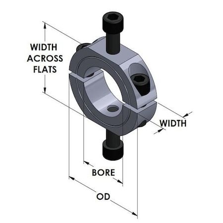 Climax Metal Products Two-Piece Clamping Collar 2SMC-062-A