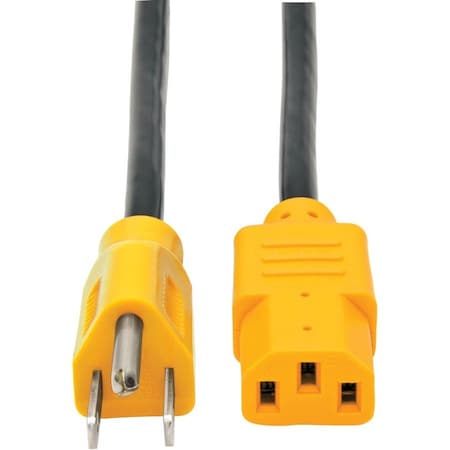 Tripp Lite Power Cord, 5-15P to C13, 10A, 18AWG, 4ft P006-004-YW