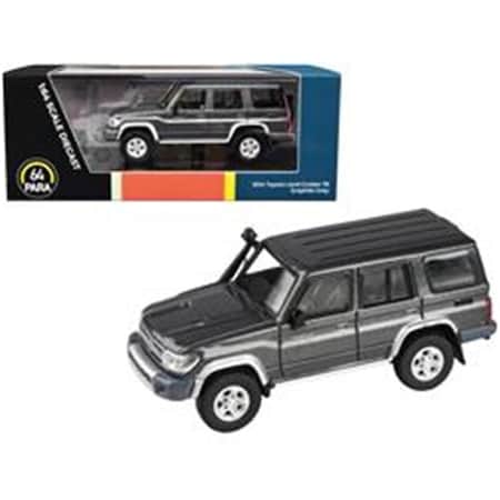 Paragon Graphite Gray Metallic 1 by 64 Scale Diecast Model Car for 2014 Toyota Land Cruiser 76 PA-55315