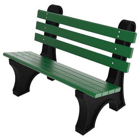 Ultrasite Outdoor Bench, 48 in L, Green PB 4GRECPAE