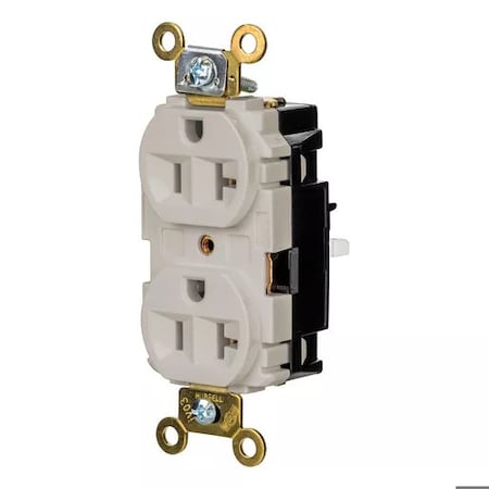 Hubbell Wiring Device-Kellems Straight Blade Receptacle, 5-20R, 20 A, 125V AC, 2 Pole, 3 Wire, Surface Mount, Grounded HBL5362STLA