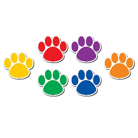 Teacher Created Resources Colorful Paw Prints Magnetic Accents, 18PK TCR77207