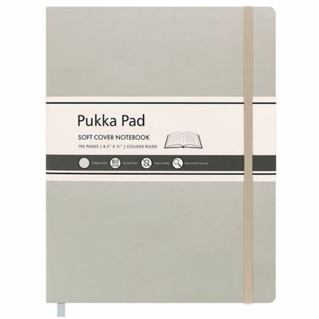 Pukka Pads Pukka Soft Cover Notebook, Lettersize, College Ruled, Oatmeal 9943-SIG