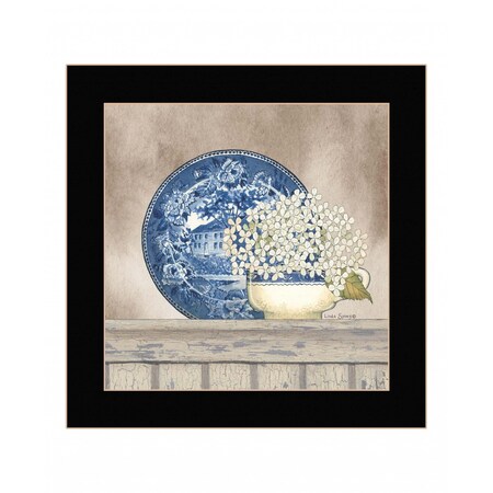Homeroots Farmhouse Blues I 1 Black Framed Print Wall Art 416172