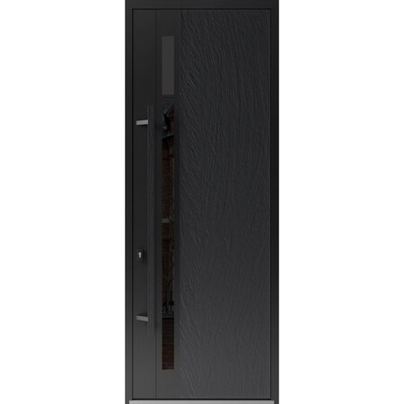 Vdomdoors Steel Door Dekton 0163 Ardesia Nero 96вЂќ/ Entry Door Painted W36xH96 Right hand Inswing DEKTON0163EXD-ARD-W36xH96-RH-I