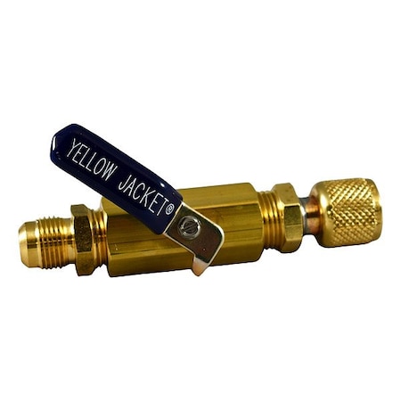 Yellow Jacket Ball Valve, 8 1/2 in L, Brass 93848