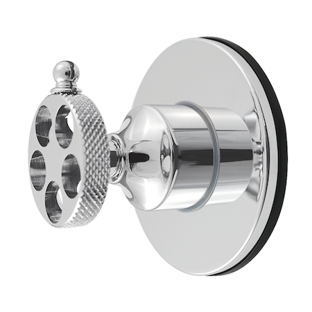 Kingston Brass Single-Handle Six-Way Diverter Valve with Knurled Handle and Round Trim Kit, Polished Chrome KS4031RKX