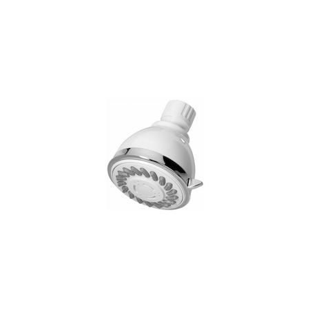 Homepointe Showerhead, Fixed-Mount, 3 Settings, White Plastic 228623