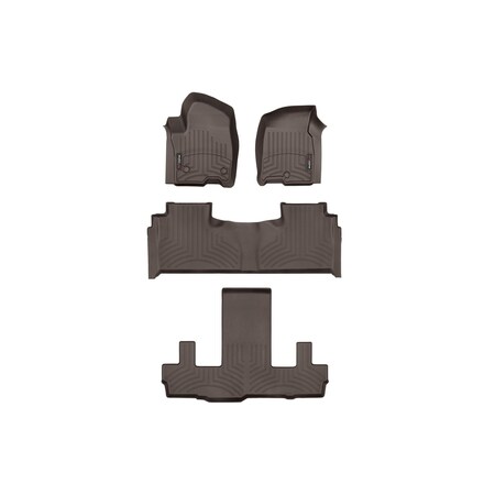 Weathertech Cocoa, Front, rear, and rear Floorliners 471632-1-2-5