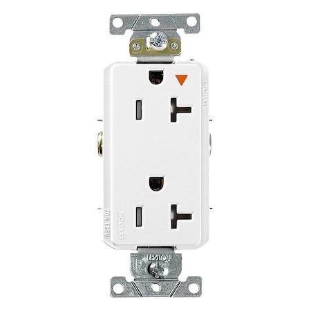 Leviton Isolated Ground, 20A, White, 125V T1636-IGW