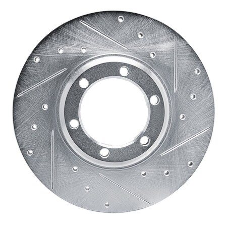 Dynamic Friction Co DFC Brake Rotor - Drilled and Slotted - Silver 631-72047R