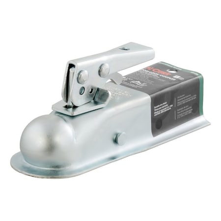 Curt Trailer Coupler, 2000 lb, 1-7/8 in Ball, Zinc 25128