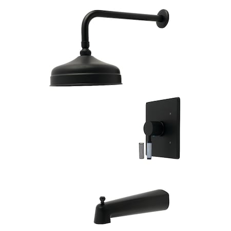 Kingston Brass Single-Handle Pressure Balanced Tub and Shower Faucet, Matte Black KB6340KPS