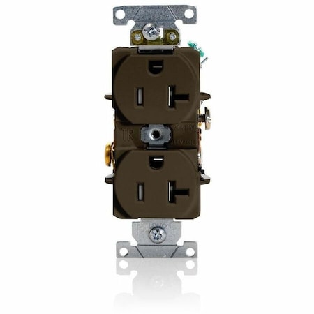 Leviton Plugs&Rcptcls, 20A, 125VAC, Brn, PBT, PK1 T5362